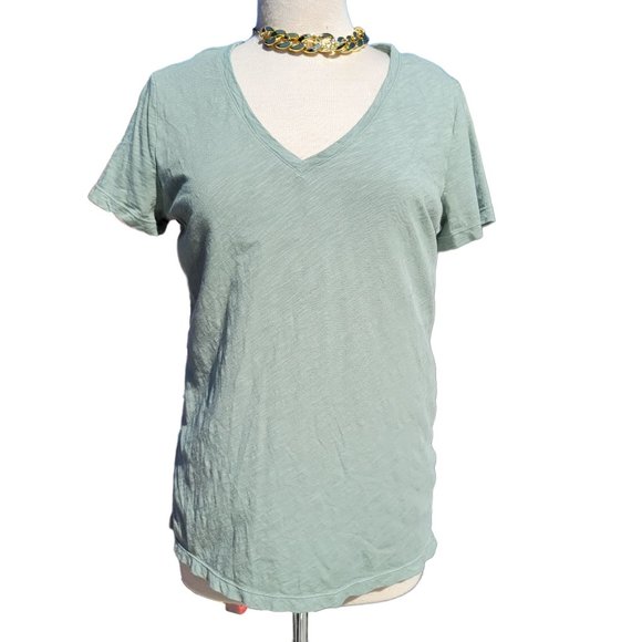 Felina Tops - Felina Women's Sage T Shirt V-Neck Short Sleeve Pullover Cotton Size Large